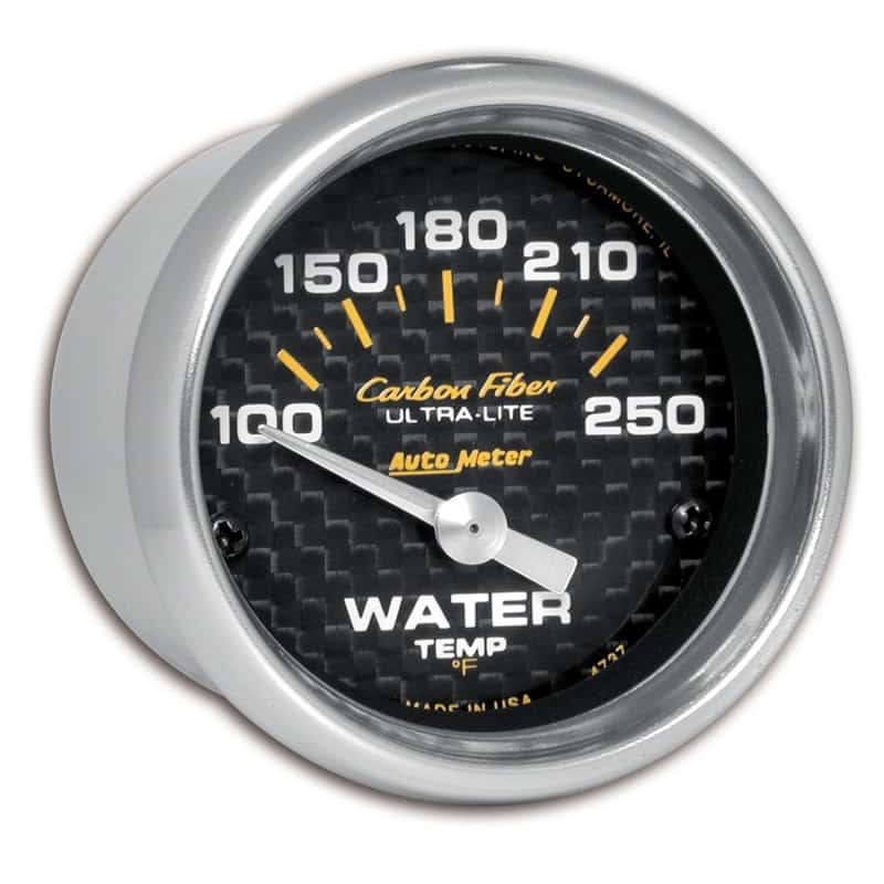 AutoMeter — Autometer Carbon Fiber 52mm 100-250 Deg F Electronic Water Temp Gauge
GA 2" WTEMP ELEC CF - view 1
