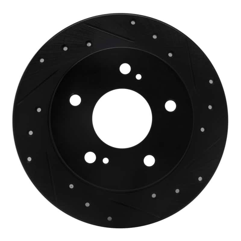 R1 Concepts — R1 94-98 Nissan 240SX Rear Right Drilled & Slotted Black Brake Rotor
R1 Brake Rotor Drill - view 1