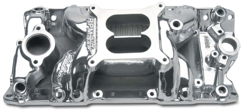 Edelbrock — Edelbrock Polished S/B Chevy RPM Air-Gap Manifold
MANIFOLD - view 1