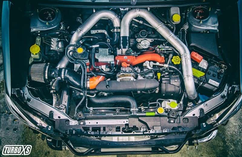 Turbo XS — Turbo XS FMIC 2015-2017 Subaru STi - Wrinkle Red Pipes
Intercooler - view 4