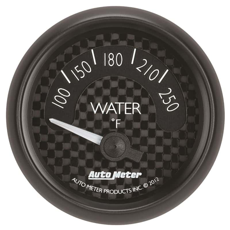 AutoMeter — Autometer GT Series 52mm Short Sweep Electronic 100-250 Deg F Water Temperature
2-1/16" WATER TEMP, - view 1