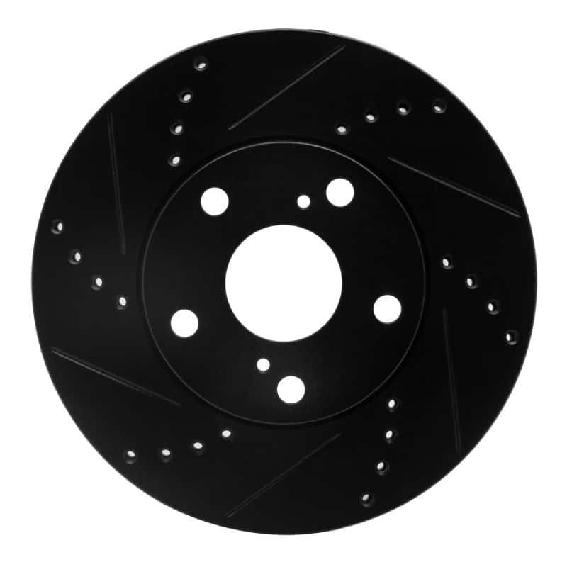 R1 Concepts — R1 92-06 Lexus ES300 Front Left Drilled & Slotted Black Brake Rotor
R1 Brake Rotor Drill - view 1
