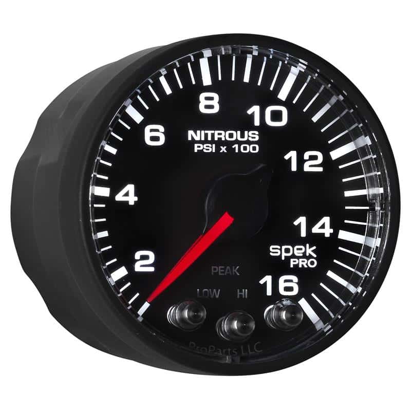AutoMeter — Autometer Spek-Pro Gauge Nitrous Press 2 1/16in 1600psi Stepper Motor W/Peak & Warn Blk/Blk
GA 2" N2O BFB SPEK - view 7