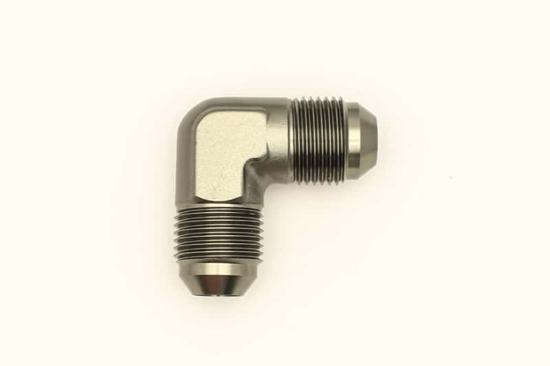 DeatschWerks — DeatschWerks 8AN Male Flare To 8AN Male Flare 90-Degree Coupler Fitting - view 3