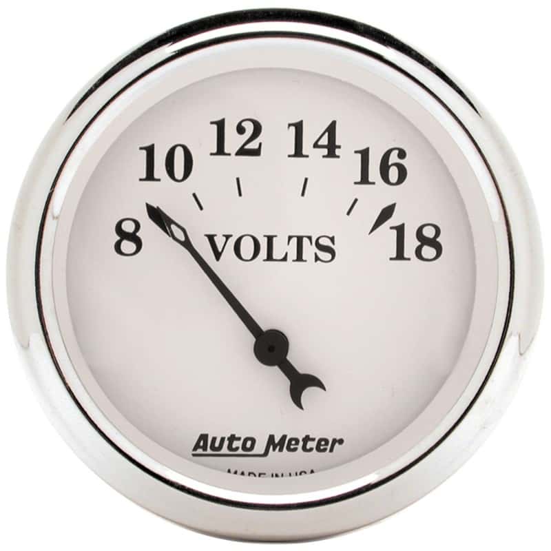 AutoMeter — AutoMeter Gauge Voltmeter 2-1/16in. 18V Elec Old Tyme White
2" VOLTMETER, 8-18 V - view 2