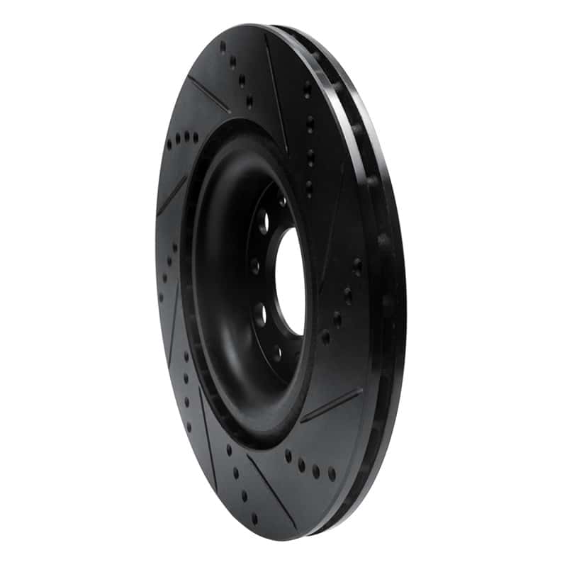 R1 Concepts — R1 2017-2025 Alfa Romeo Stelvio Rear Left Drilled & Slotted Black Brake Rotor
R1 Brake Rotor Drill - view 4
