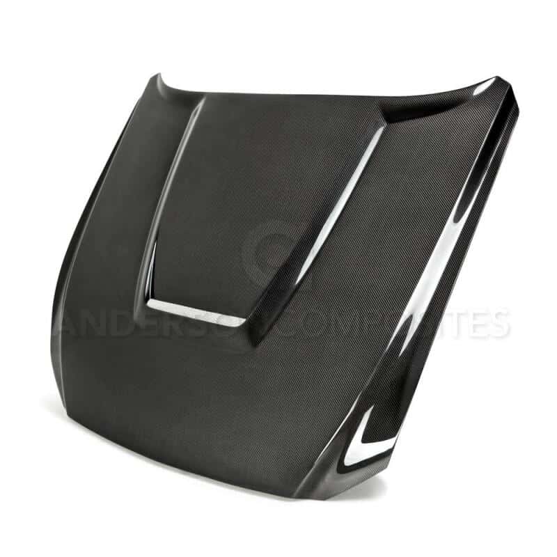 Anderson Composites — Anderson Composites 15-17 Ford Mustang (Excl. GT350/GT350R) Double Sided Hood - view 1