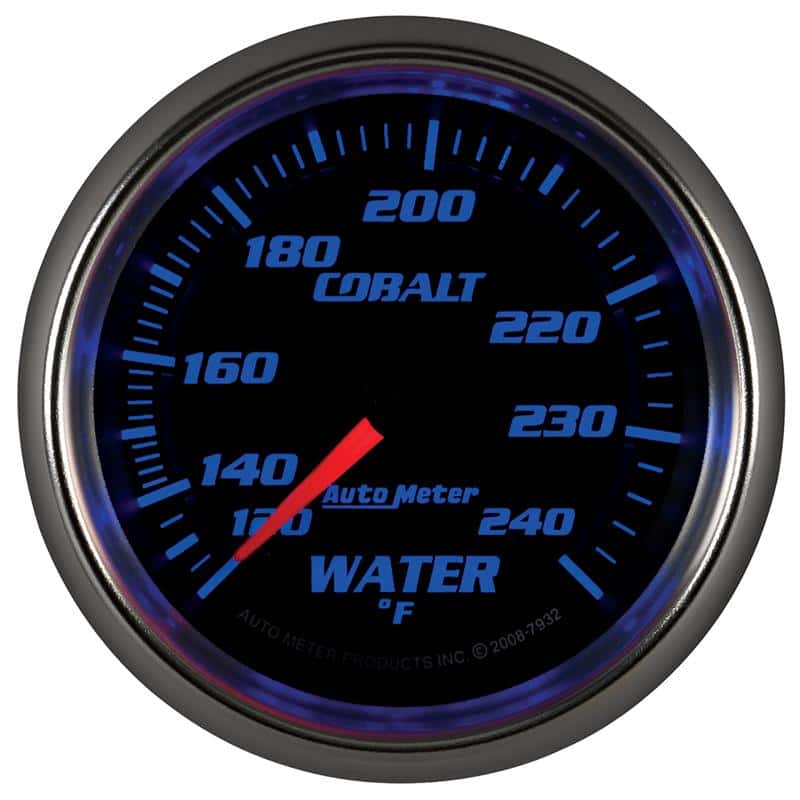 AutoMeter — Autometer Cobalt 66mm 120-240 Degree F Mechanical Water Temperature Gauge
GA 2.6" WT 240F M CB - view 5