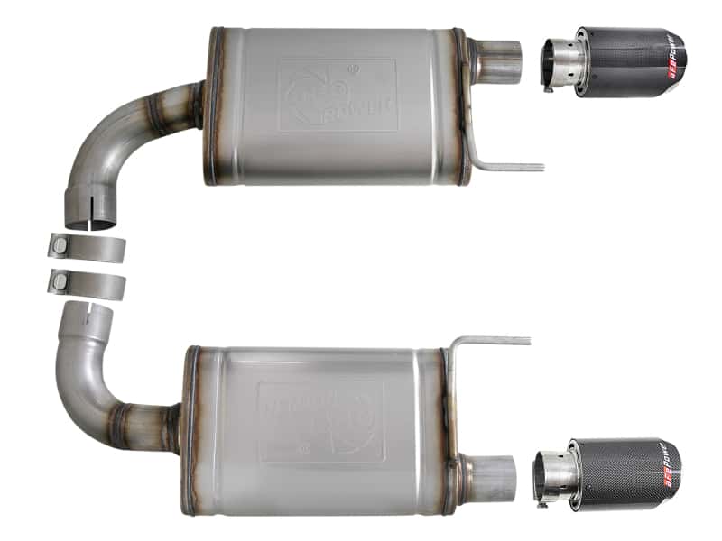 aFe — aFe MACH Force Xp SS Axle Back Exhaust System w/ Carbon Fiber Tips 15-17 Ford Mustang GT V8-5.0L
Axle-Back Exhaust - view 4