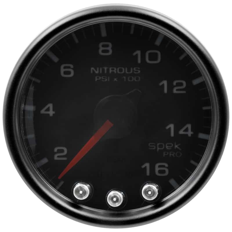 AutoMeter — Autometer Spek-Pro Gauge Nitrous Press 2 1/16in 1600psi Stepper Motor W/Peak & Warn Blk/Smoke/Blk
GA 2" N2O BSB SPEK - view 1