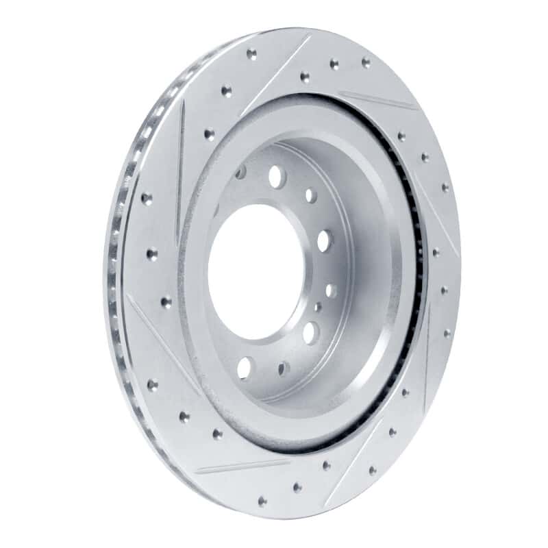 R1 Concepts — R1 2022-2025 Lexus GX550 Rear Right Drilled & Slotted Silver Brake Rotor - view 4