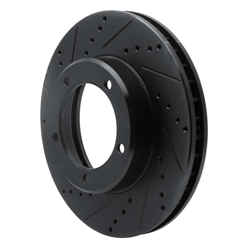 R1 Concepts — R1 98-07 Lexus LX470 Front Left Drilled & Slotted Black Brake Rotor
R1 Brake Rotor Drill - view 2