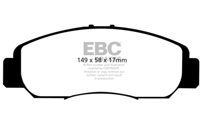 EBC — EBC 06-11 Acura CSX (Canada) 2.0 Ultimax2 Front Brake Pads
Disc Brake Pad - view 1