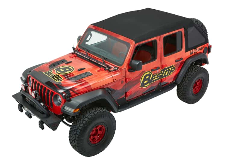 Bestop — Bestop 18-26 Jeep Wrangler JL 4-Door Trektop Ultra (Premium Black Twill)
Trektop Ultra - view 6