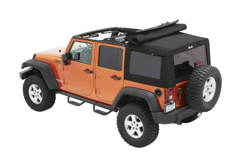 Bestop — Bestop 07-18 Jeep Wrangler JK 4-Door Supertop Ultra (Premium Black Twill)
Supertop Ultra - view 2