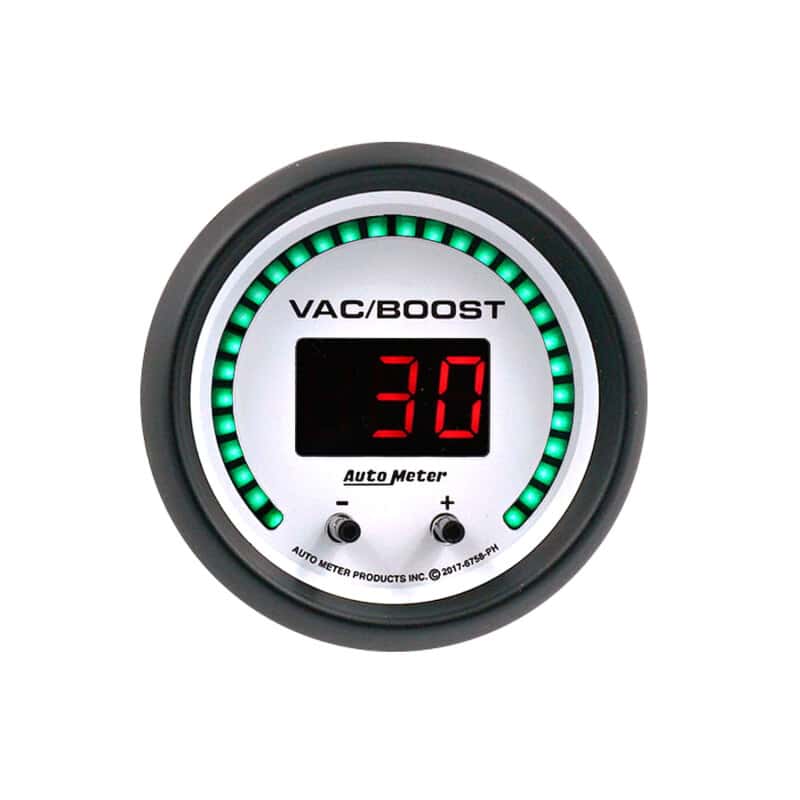 AutoMeter — Autometer 52.4mm White Switchable 0-1600 PSI / 0-110 BAR Vacuum/Boost Phantom Elite Digital Gauge - view 3