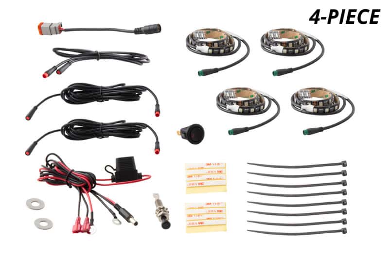 Diode Dynamics — Diode Dynamics RGBW Engine Bay Strip Kit 2pc Multicolor - view 9