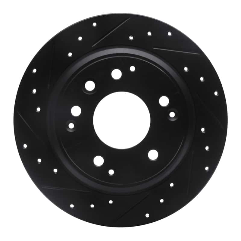 R1 Concepts — R1 91-99 Acura Legend Rear Left Drilled & Slotted Black Brake Rotor
R1 Brake Rotor Drill - view 1