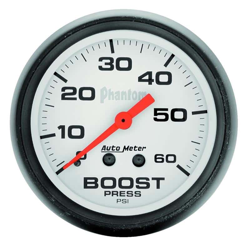 AutoMeter — Autometer Phantom 52mm 0-60 PSI Mechanical Boost Gauge
2" BOOST, 0-60 PSI, - view 1