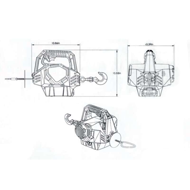 Superwinch — Superwinch Hand Hauler 1000 Winch 24 VDC 1000 lbs Line Pull Soft Shackle Rope End Safely - view 11
