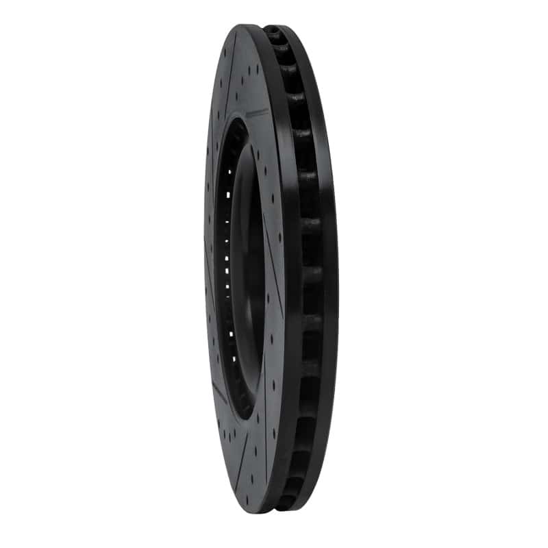 R1 Concepts — R1 13-19 Mercedes-Benz GLS350 Front Right Drilled & Slotted Black Brake Rotor
R1 Brake Rotor Drill - view 4