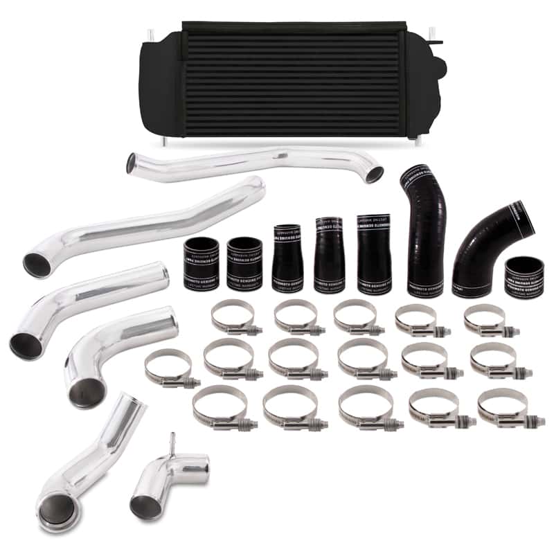 Mishimoto — Mishimoto 2017+ Ford F150 3.5L EcoBoost Performance Intercooler Kit - Black Cooler Polished Pipes - view 1