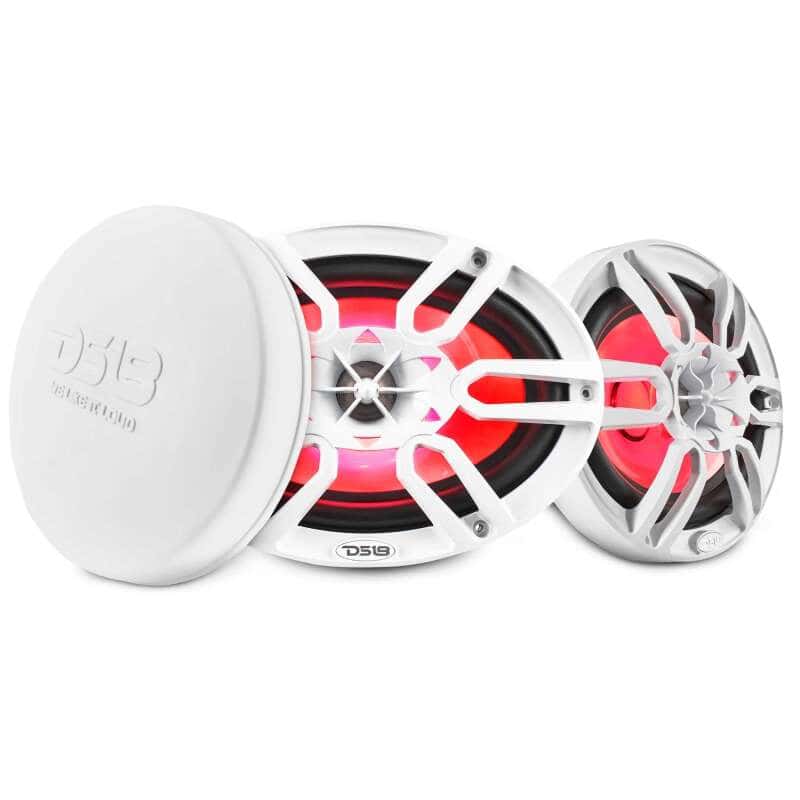 DS18 — DS18 NXL Series Coaxial Marine Speaker w/ RGB Lights 6x9in 2-Way 125 Watts RMS 4 ohm White - view 5