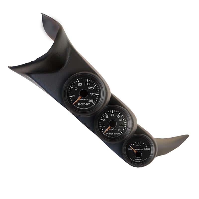 AutoMeter — Autometer 01-06 Chevy Duramax Black Triple A-Pillar Gauge Kit
CHEVY DURAMAX, 01-06 - view 1