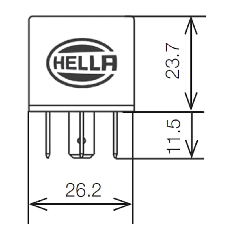 Hella — Hella Relay 12V 20/40A Spdt Res - view 3