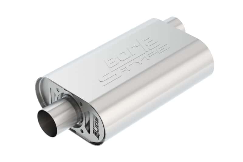 Borla — Borla CrateMuffler SBC Hot 350/383 2.5 inch Offset/Center 14in x 4.35in x 9in Oval Muffler
CrateMuffler
Muffler - view 3