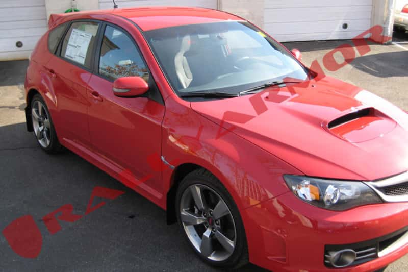 Rally Armor — Rally Armor 08-11 Subaru STI (Hatch Only) / 11-14 WRX (Hatch Only) Black UR Mud Flap w/Red Logo
Mud Flap - view 4