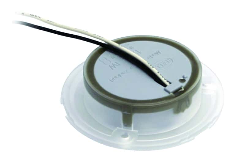 Hella — Hella 0500 Series Slim Line White 12V DC Round Soft LED Courtesy Light w/ White Plastic Rim - view 3