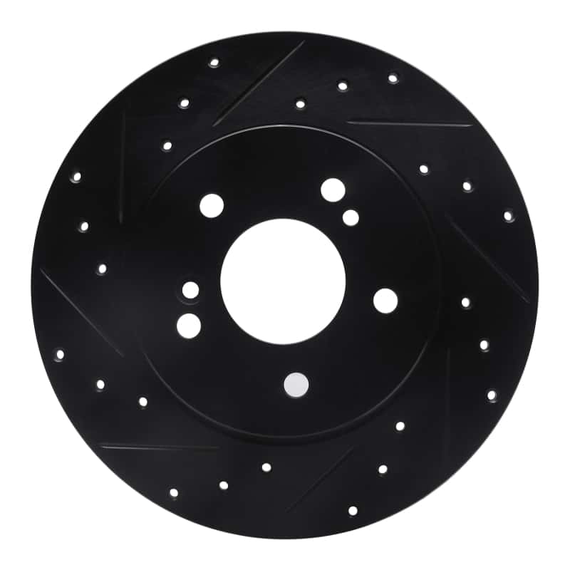 R1 Concepts — R1 96-98 Mercedes-Benz SL320 Rear Left Drilled & Slotted Black Brake Rotor
R1 Brake Rotor Drill - view 1