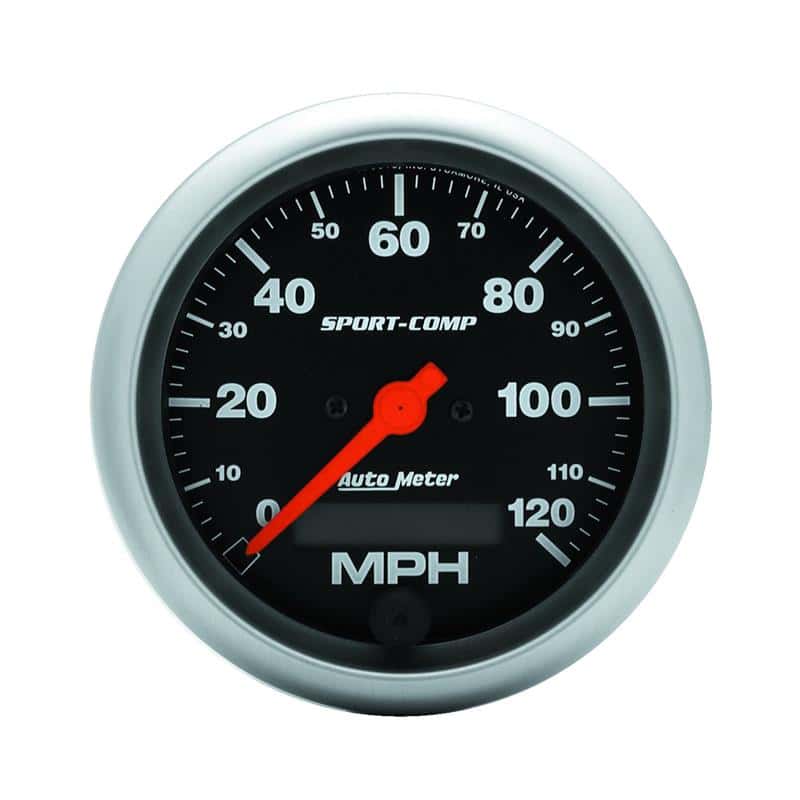 AutoMeter — Autometer Sport-Comp 3-3/8 inch 120 MPH Electronic Speedometer Gauge
3-3/8" SPEEDO, 120 M - view 2