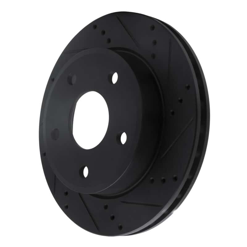 R1 Concepts — R1 05-11 Dodge Dakota RWD Front Right Drilled & Slotted Black Brake Rotor
R1 Brake Rotor Drill - view 2