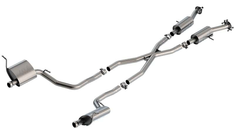 Borla — Borla 14-20 Jeep Grand Cherokee High Altitude/Summit 3.6L V6 2/4WD 2.25in S-Type Cat-back
Cat-Back System - view 2