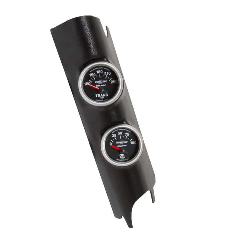 AutoMeter — Autometer 11+ Jeep Wrangler A-Pillar Trans Temp/Oil Pressure Sport Comp 2 Gauge Kit - view 2