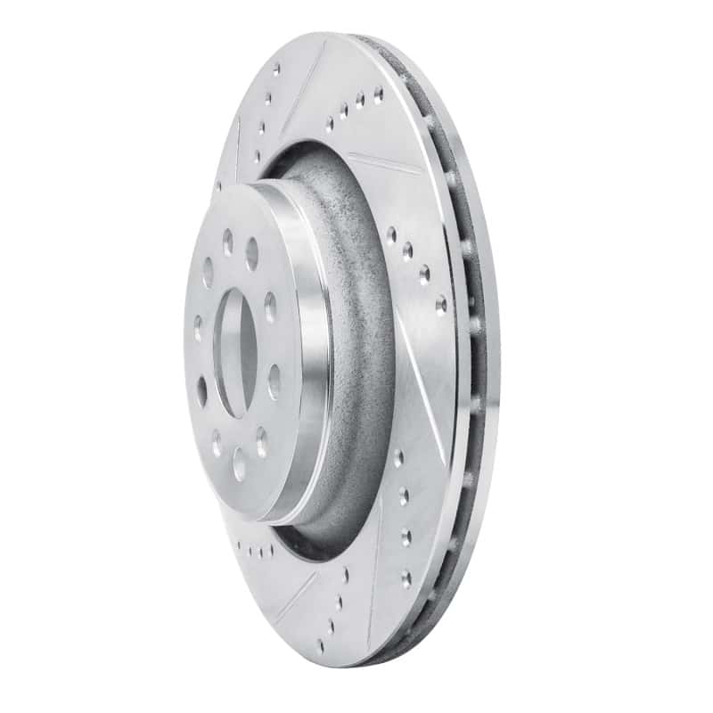 R1 Concepts — R1 17-24 Maserati LeVante Rear Left Drilled & Slotted Silver Brake Rotor
R1 Brake Rotor Drill - view 2