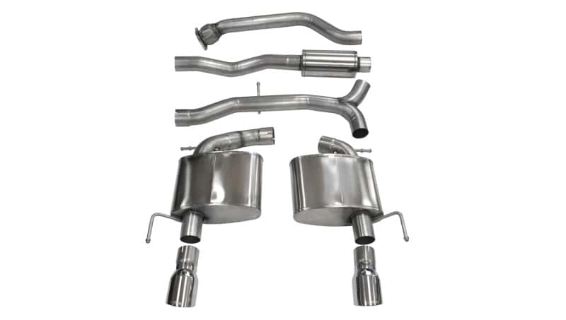 CORSA Performance — Corsa 2013-2019 Cadillac ATS Sedan 2.0L A/T Polished Sport Dual Rear Cat-Back Exhaust
Exhaust - view 4