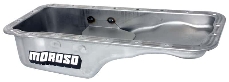 Moroso — Moroso Ford 352-428 FE Stock (w/Front Sump) Wet Sump 5qt 5in Steel Oil Pan - view 1