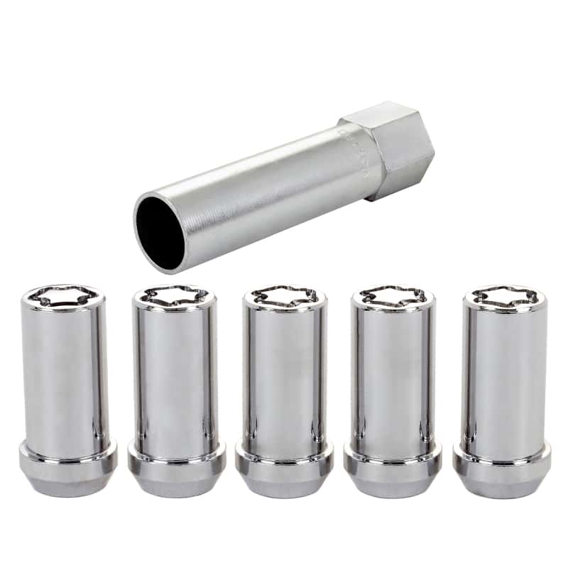 McGard — McGard Wheel Lock Nut Set - 5pk. (Tuner / Cone Seat) 1/2-20 / 13/16 Hex / 1.60in. L. - Chrome - view 1