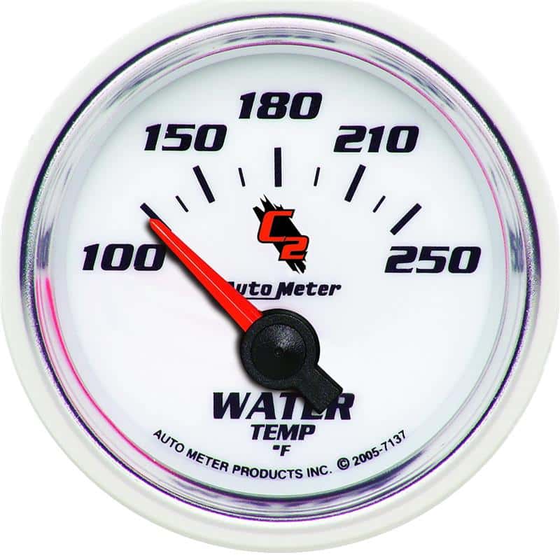 AutoMeter — Autometer C2 2-1/16in Electric 100-250 Deg F Water Temperature Gauge
GA 2" WTEMP ELEC C2 - view 1