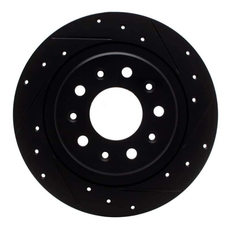 R1 Concepts — R1 2016-2025 Buick LaCrosse Rear Right Drilled & Slotted Black Brake Rotor
R1 Brake Rotor Drill - view 1