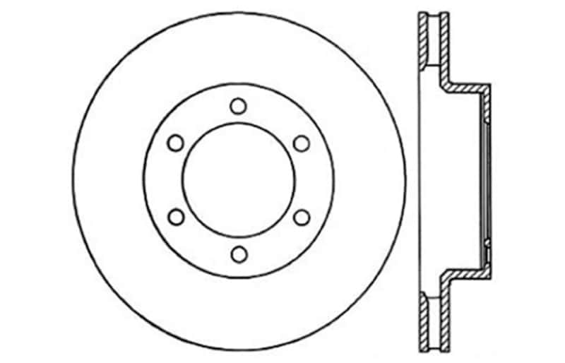 Stoptech — StopTech 07-08 Toyota FJ Cruiser / 05-08 Tacoma (6 lug) / 03-08 4 Runner (319mm disc) SportStop Slo
Disc Brake Rotor
Slot/Drill Rotor - view 7