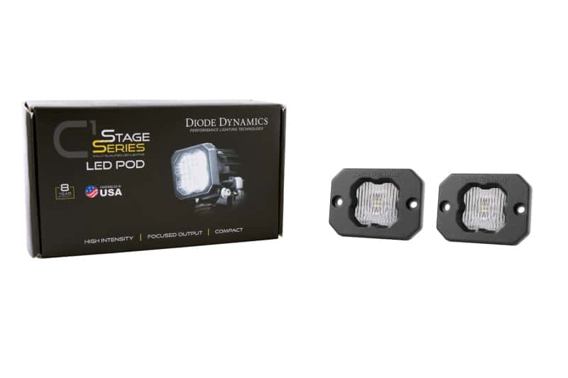 Diode Dynamics — Diode Dynamics Stage Series C1 LED Pod - White SAE Fog Flush ABL (Pair) - view 3