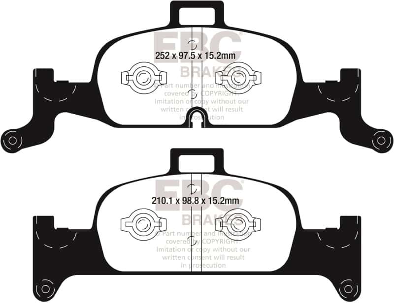 EBC — EBC 2018+ Audi A4 Allroad Quattro 2.0L Turbo Redstuff Front Brake Pads
Disc Brake Pad - view 1