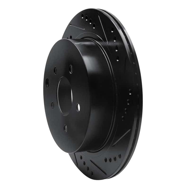 R1 Concepts — R1 2003-2024 Infiniti FX37 Rear Right Drilled & Slotted Black Brake Rotor
R1 Brake Rotor Drill - view 2