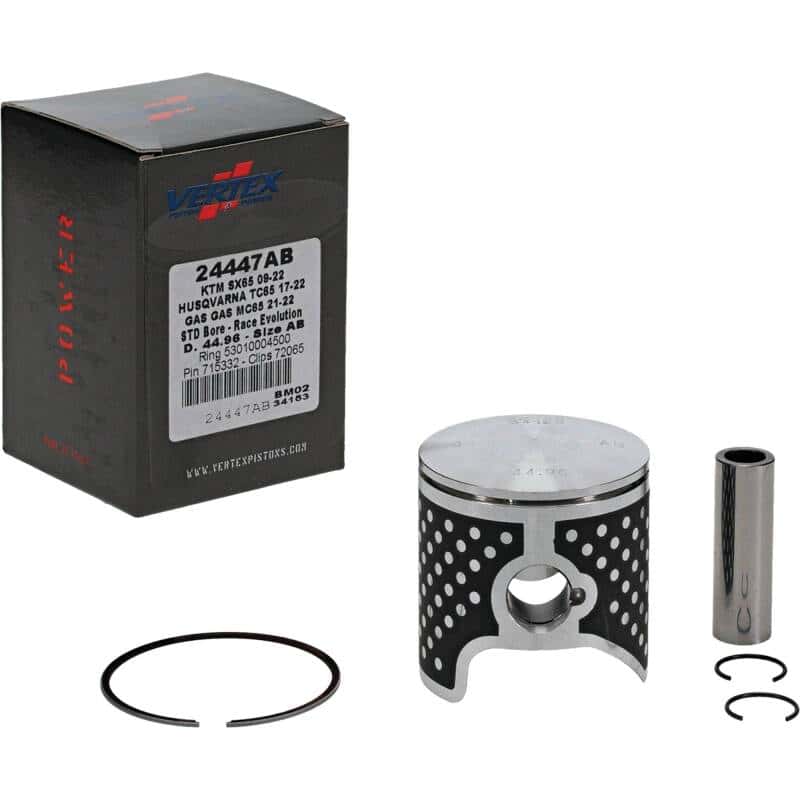 Vertex Pistons — Vertex Piston 09-24 KTM 65 SX 65cc Cast Race Evolution Piston Kit - view 2