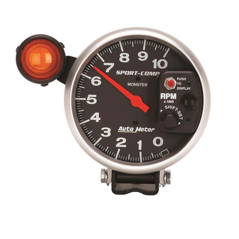 AutoMeter — Autometer Sport-Comp 5 inch 10K RPM Shift Light Tach
5" TACH, 10,000 RPM, - view 2