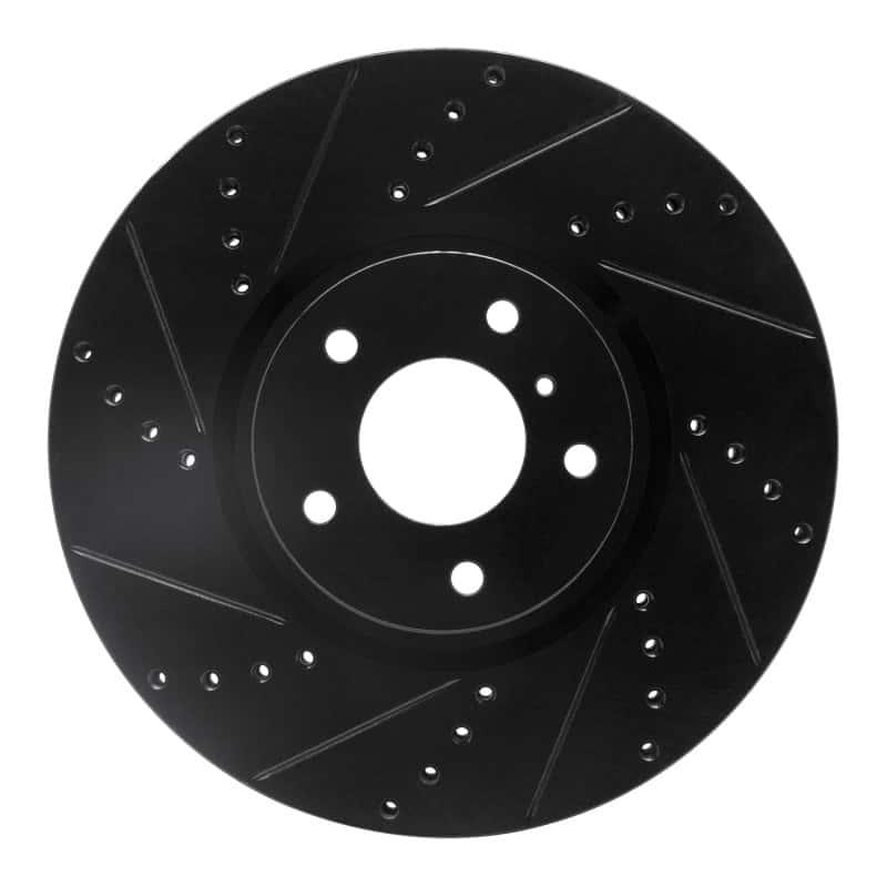 R1 Concepts — R1 07-15 Infiniti Q60 Front Left Drilled & Slotted Black Brake Rotor
R1 Brake Rotor Drill - view 1